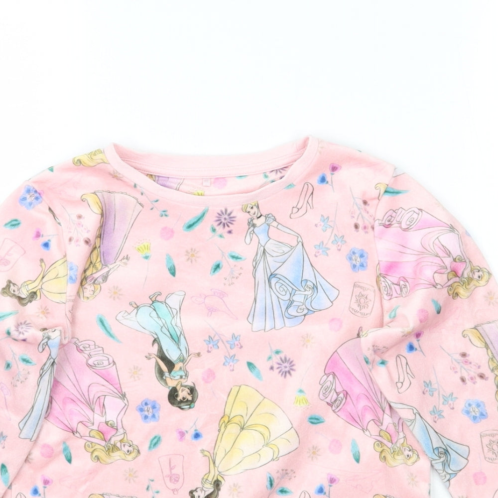 George Girls Pink Geometric  Top Pyjama Set Size 6-7 Years