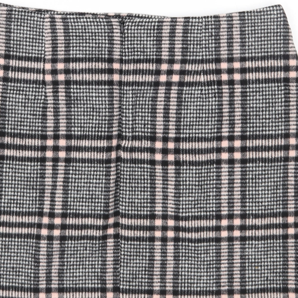 Peacocks Womens Black Check  A-Line Skirt Size 16