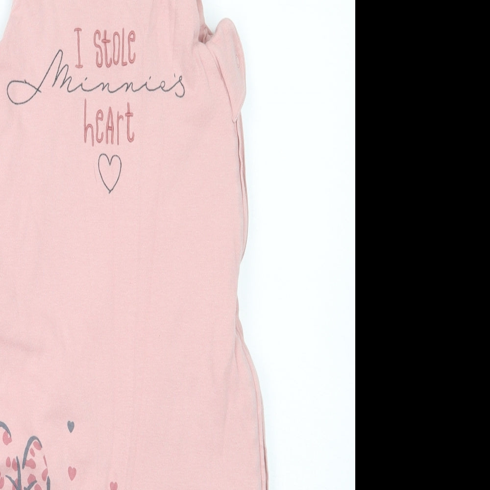 George Girls Pink Geometric  Babygrow One-Piece Size 18-24 Months  - Grobag