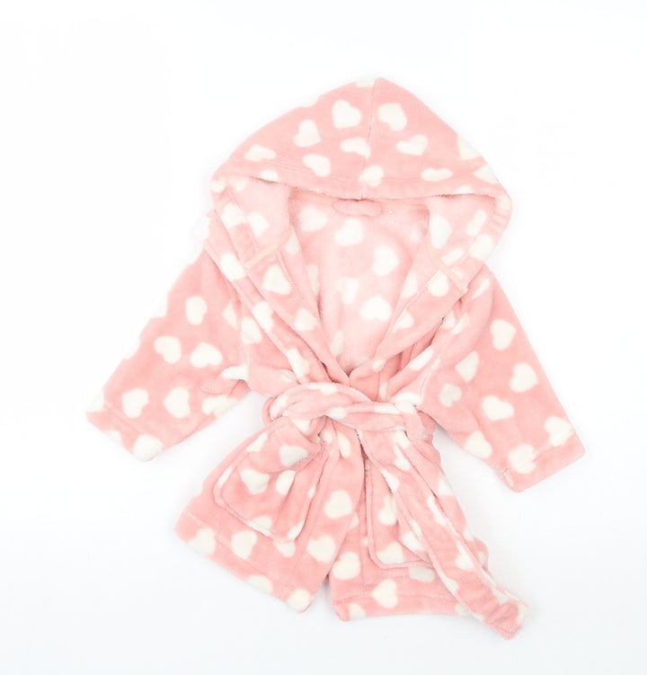 Very Girls Pink Polka Dot Babydoll Gown Size 9-12 Months