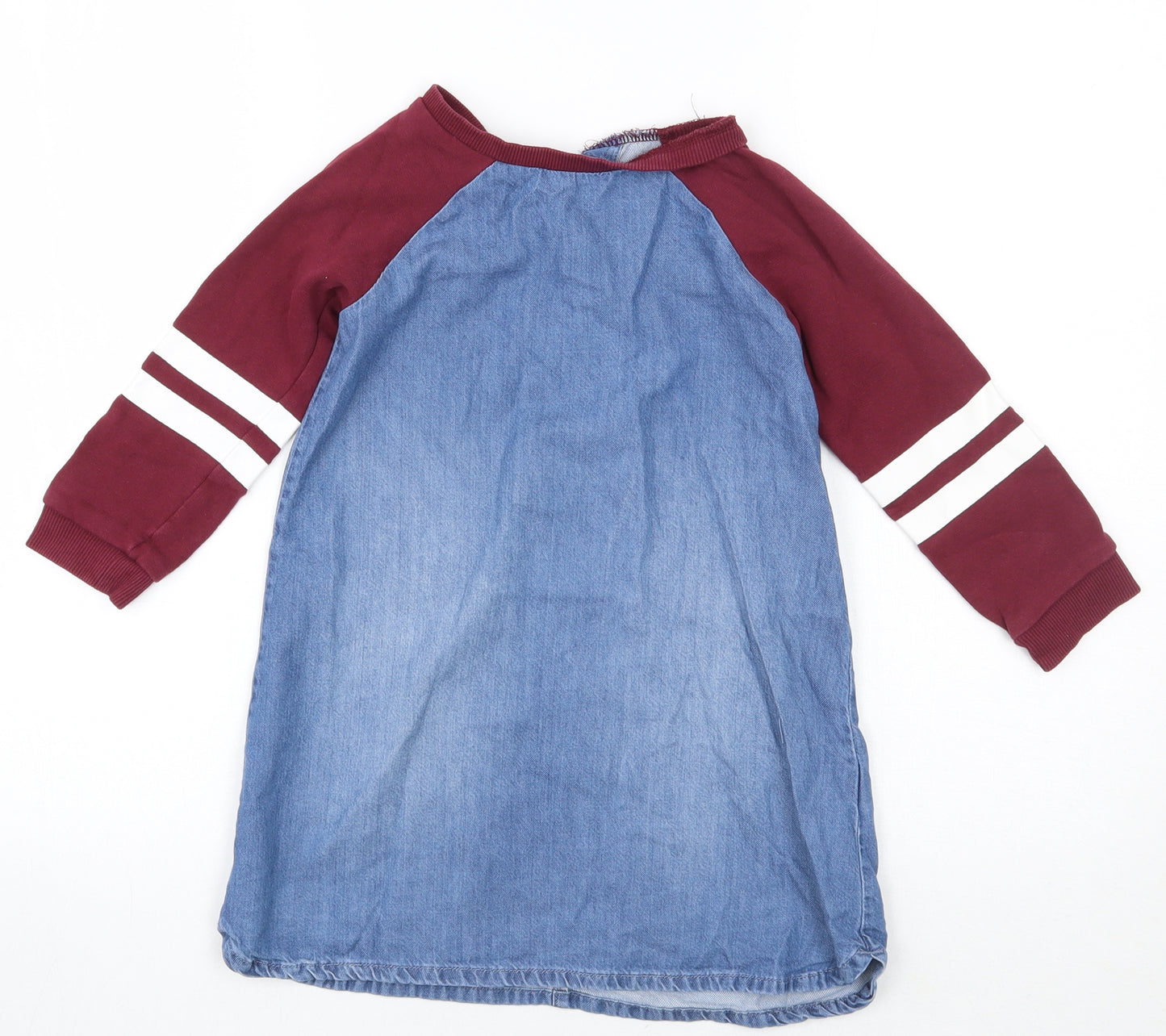 NEXT Girls Blue Striped  Pullover Jumper Size 5 Years