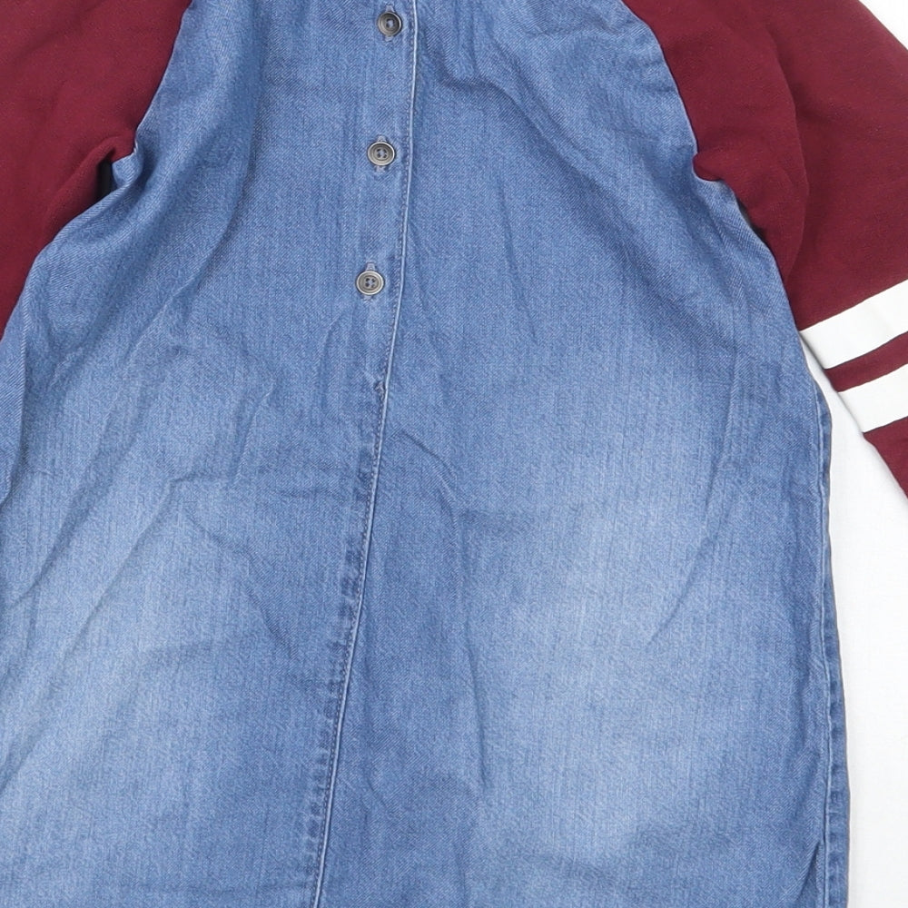 NEXT Girls Blue Striped  Pullover Jumper Size 5 Years