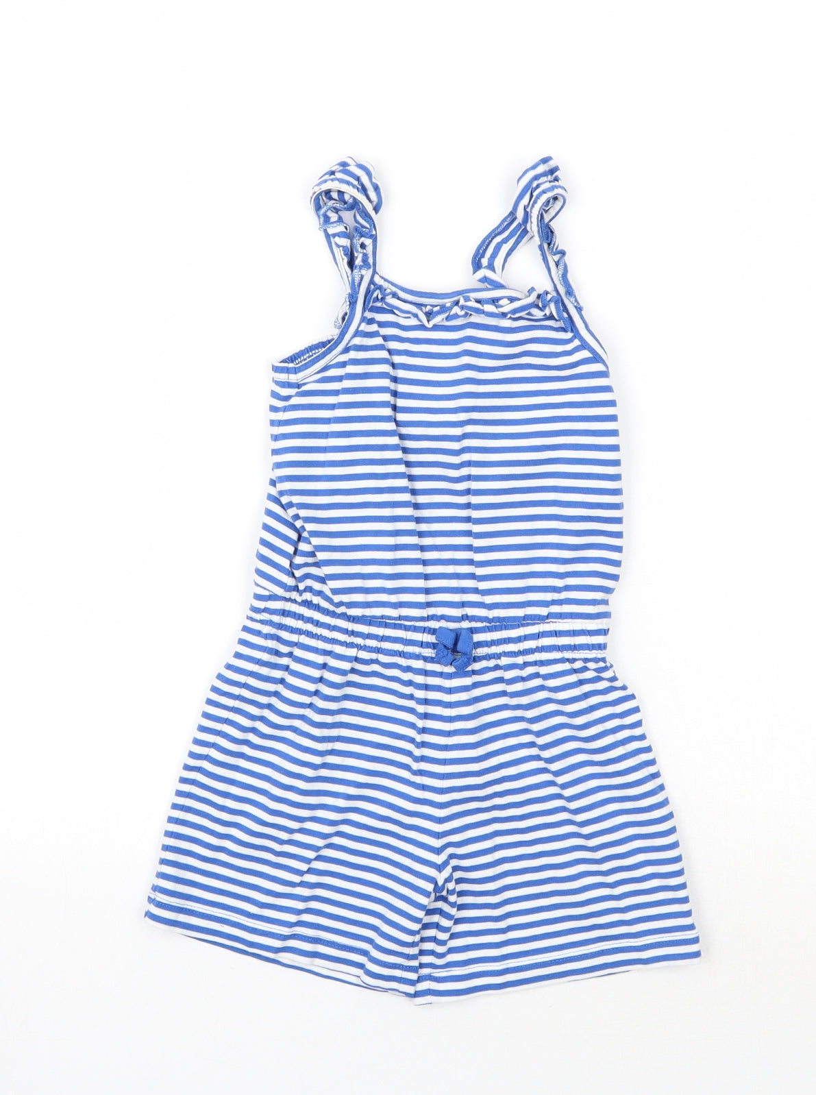 George Girls Blue Striped  Playsuit One-Piece Size 4-5 Years