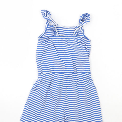 George Girls Blue Striped  Playsuit One-Piece Size 4-5 Years