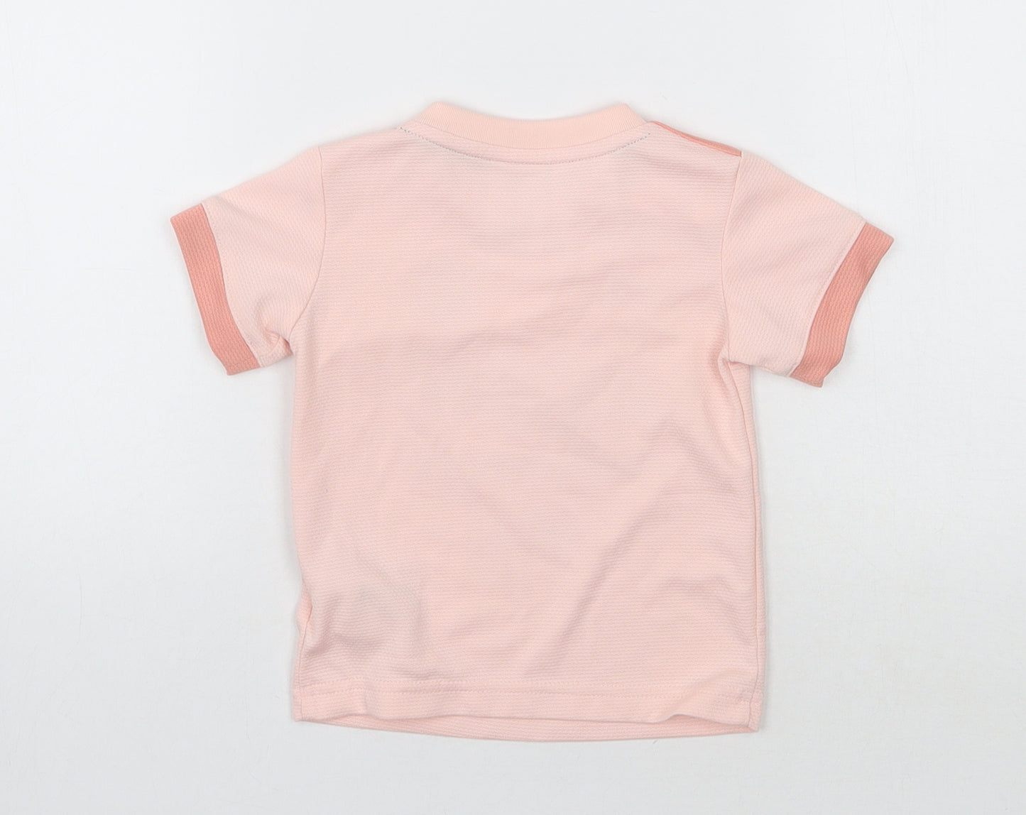 adidas Girls Pink   Basic T-Shirt Size 9-12 Months  - Manchester United