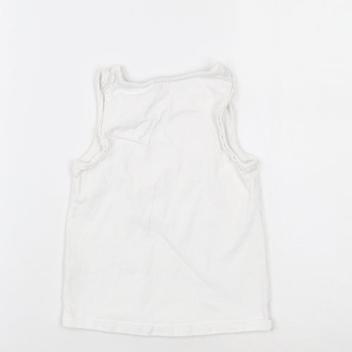 George Girls White   Basic Tank Size 5-6 Years