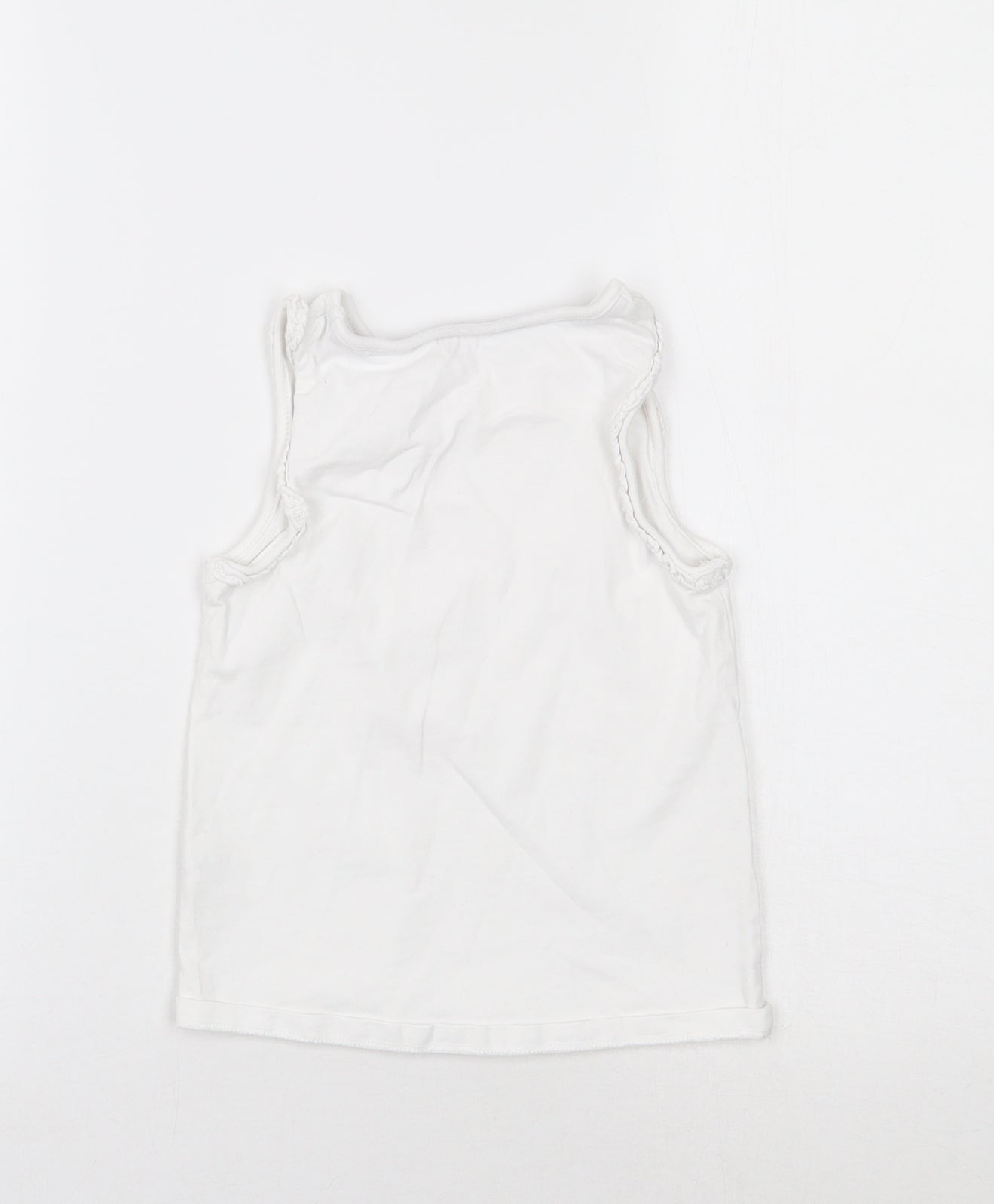George Girls White   Basic Tank Size 5-6 Years