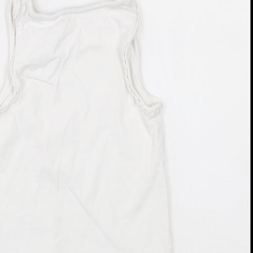 George Girls White   Basic Tank Size 5-6 Years