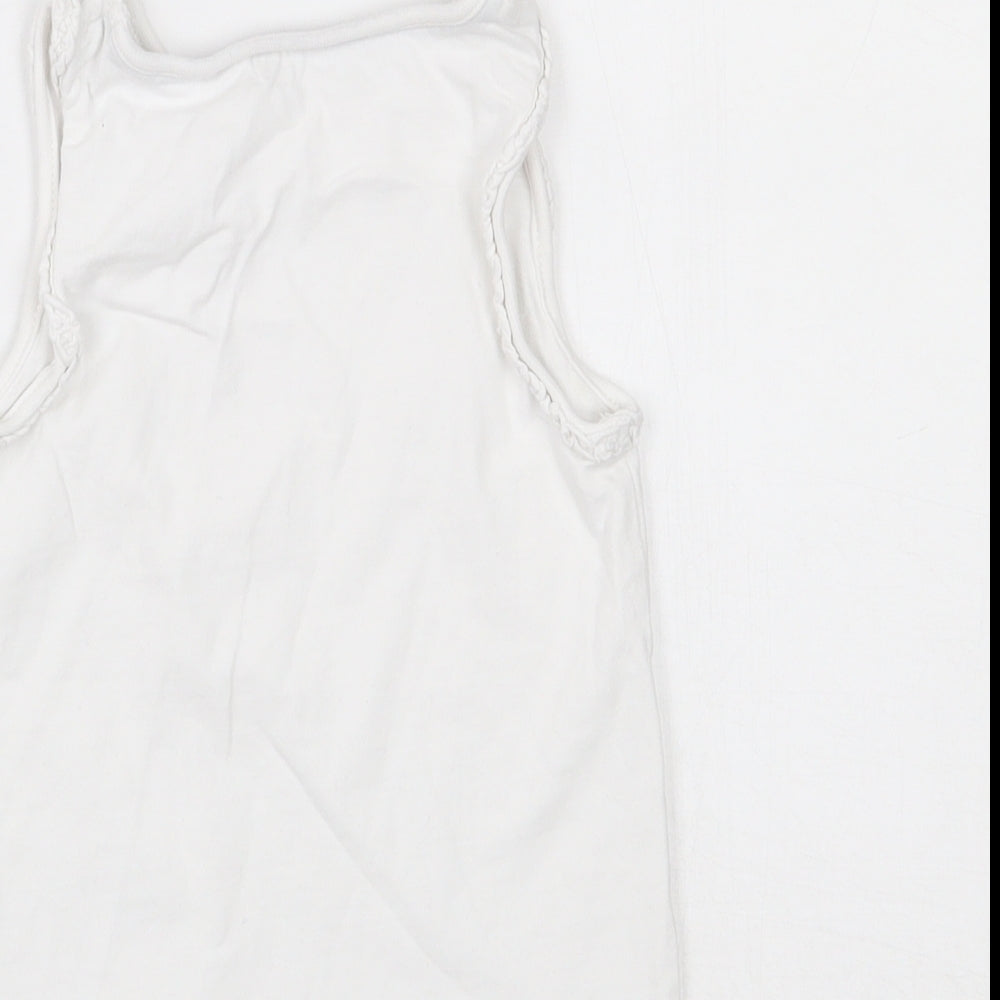 George Girls White   Basic Tank Size 5-6 Years