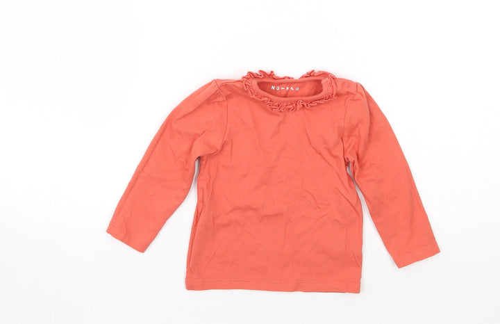 Nutmeg Girls Orange Basic T-Shirt Size 9-12 Months