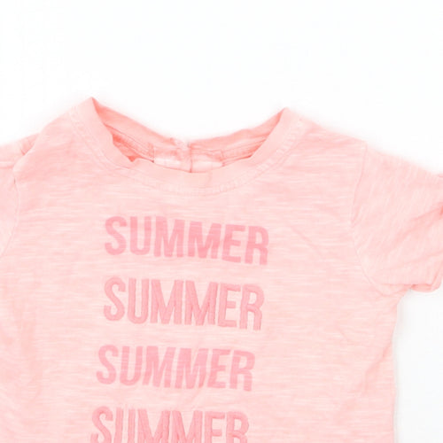 NEXT Girls Pink   Basic T-Shirt Size 9-12 Months