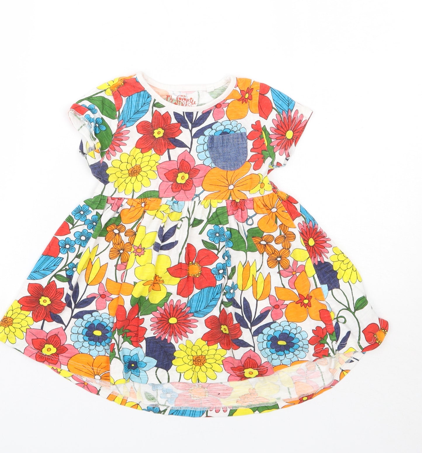 NEXT Girls White Floral  A-Line  Size 2-3 Years