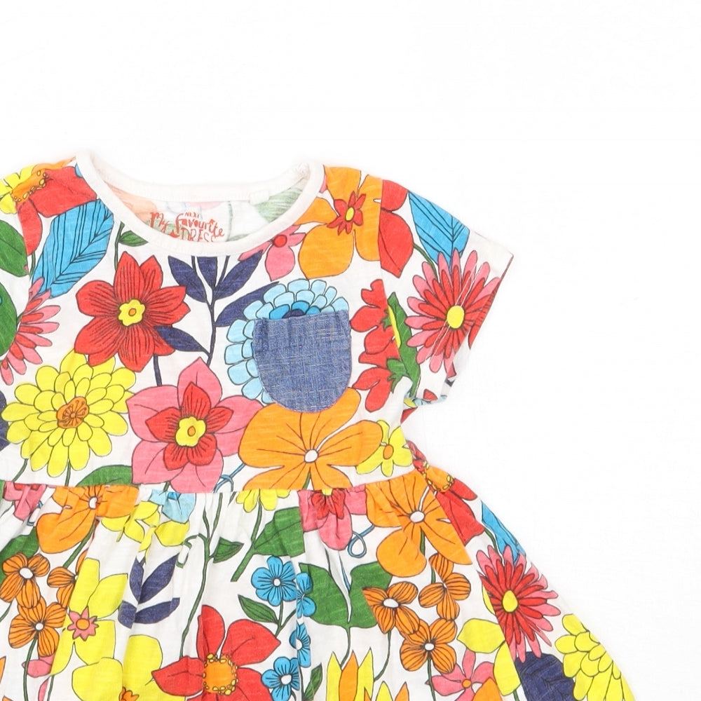 NEXT Girls White Floral  A-Line  Size 2-3 Years