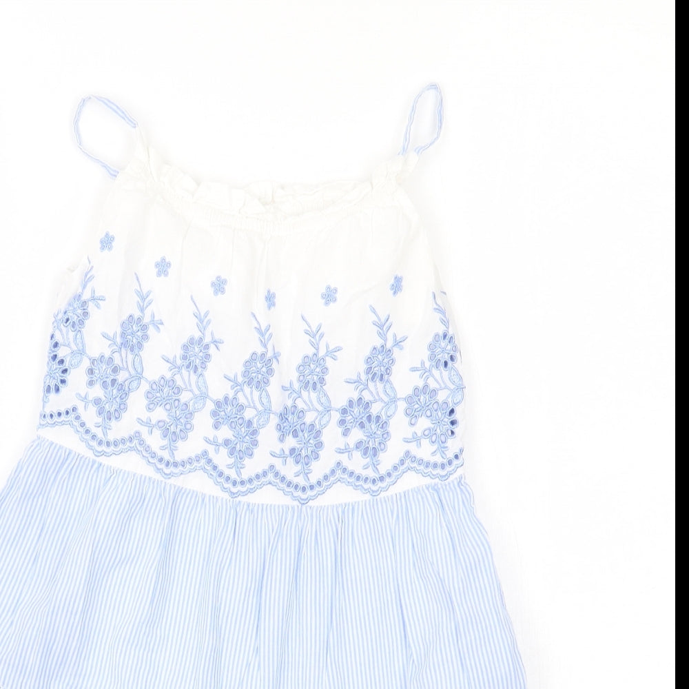 George Girls Blue Floral  A-Line  Size 4-5 Years