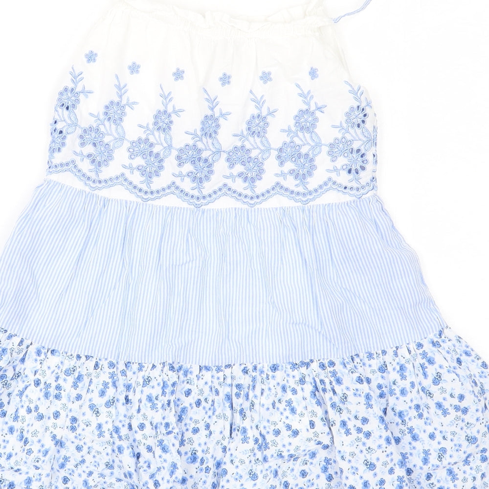 George Girls Blue Floral  A-Line  Size 4-5 Years