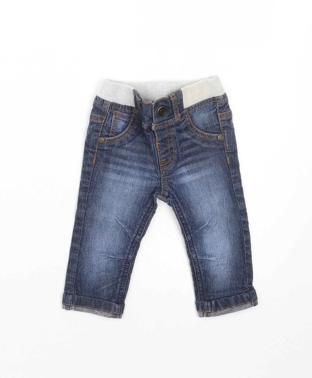 F&F Boys Blue   Capri Jeans Size 3-6 Months