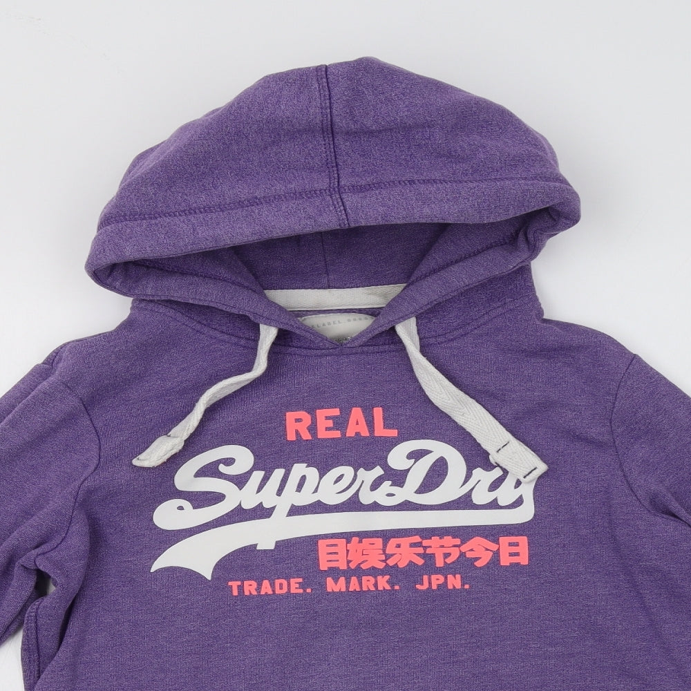 Superdry Womens Purple   Pullover Hoodie Size L
