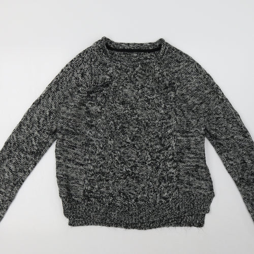 F&F Womens Grey  Knit Pullover Sweatshirt Size 12