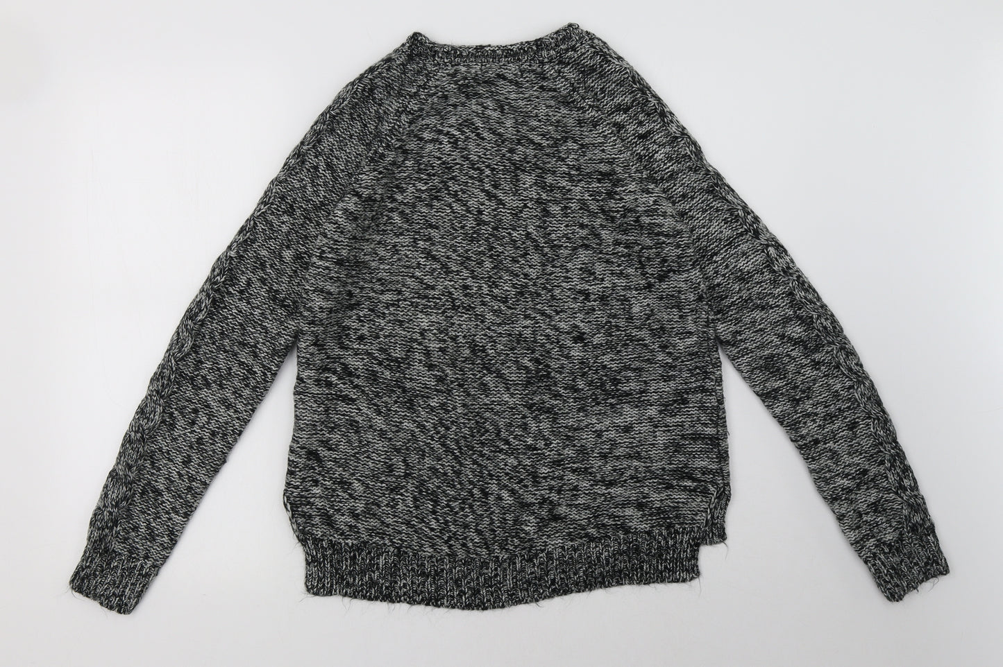 F&F Womens Grey  Knit Pullover Sweatshirt Size 12