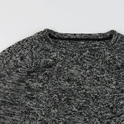 F&F Womens Grey  Knit Pullover Sweatshirt Size 12