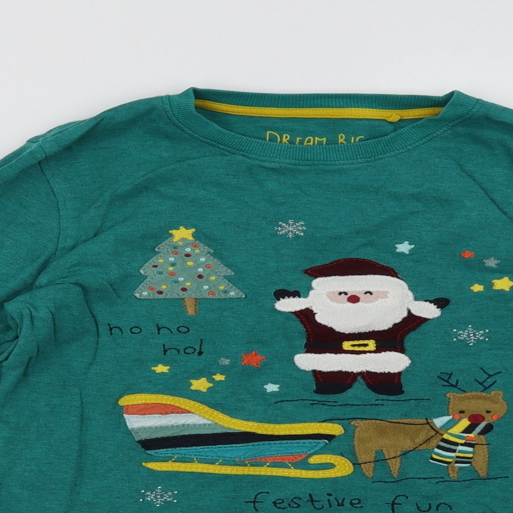 NEXT Boys Green   Pullover Sweatshirt Size 11 Years  - Christmas
