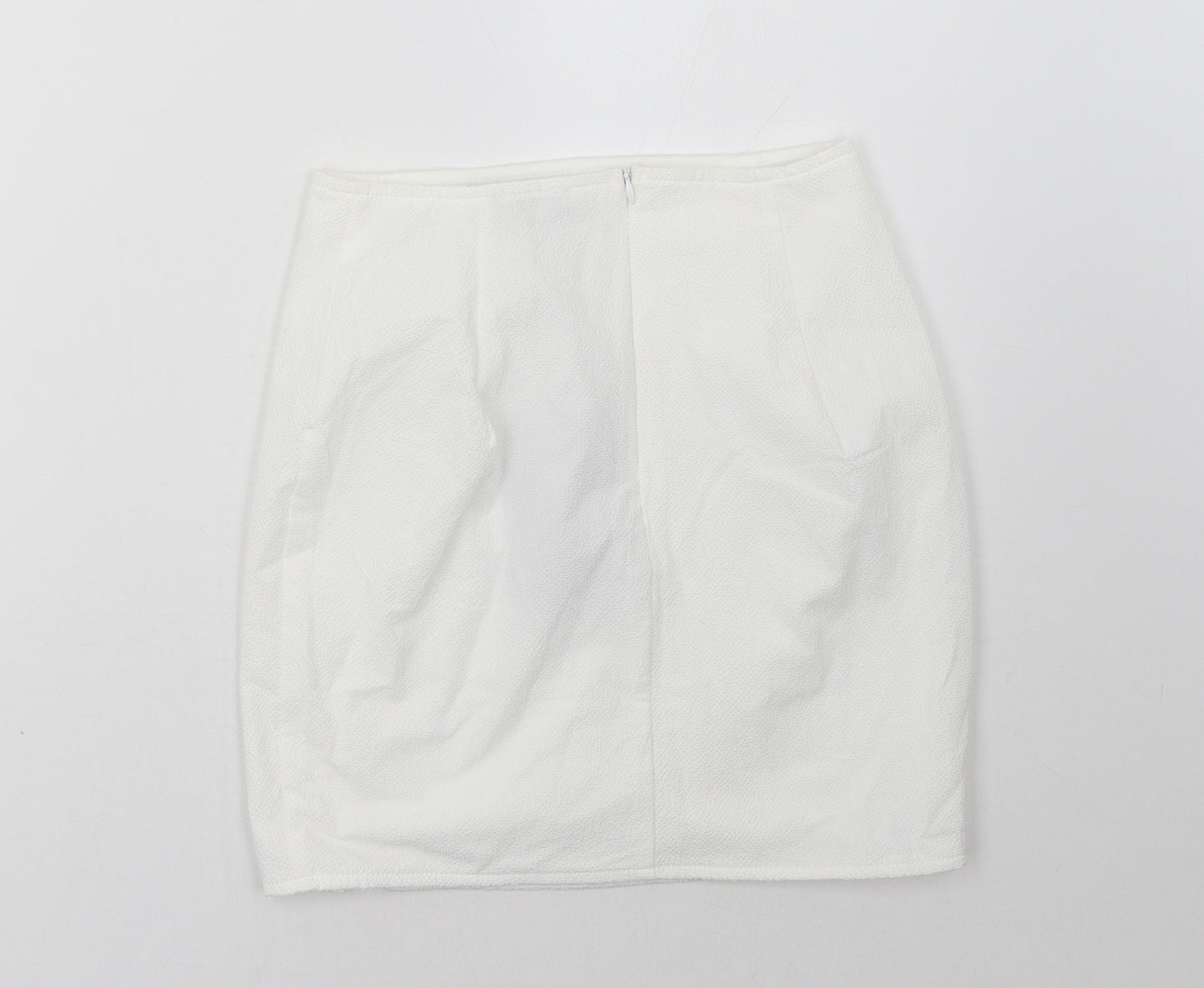 PRETTYLITTLETHING Womens White   A-Line Skirt Size 6