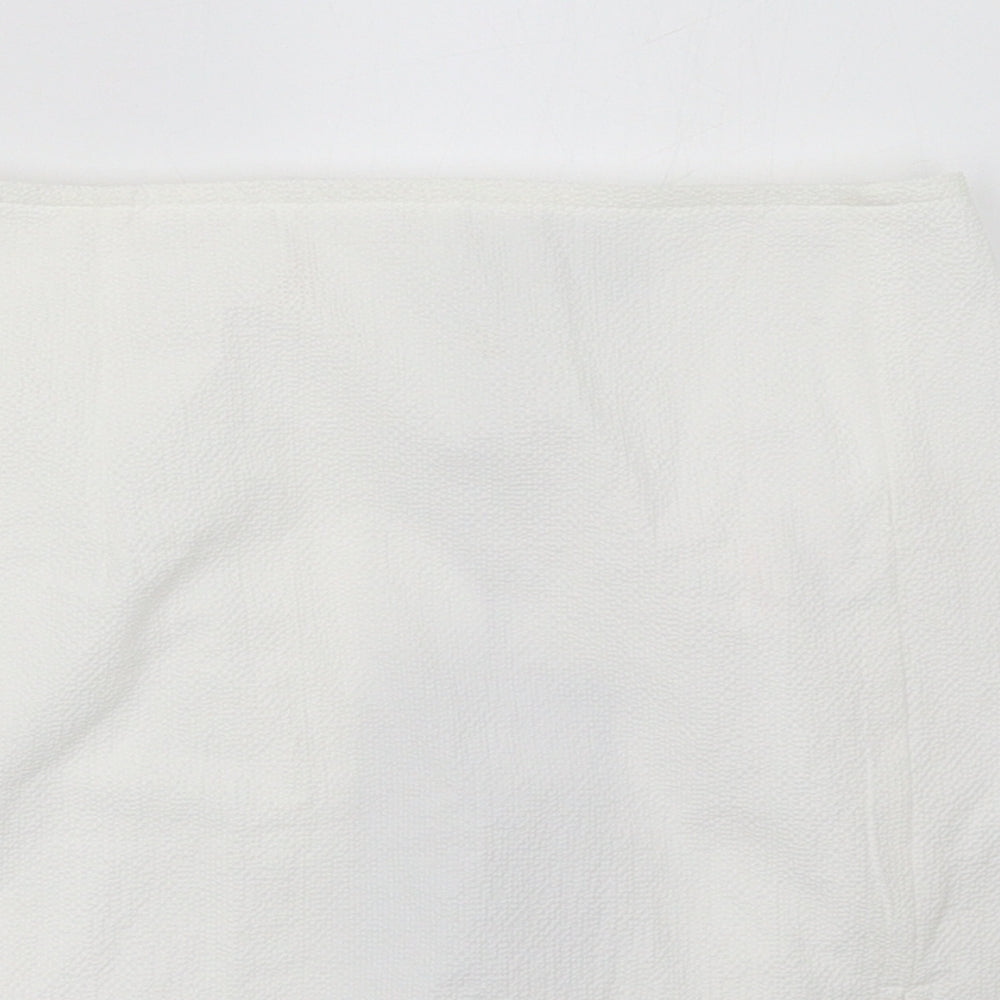 PRETTYLITTLETHING Womens White   A-Line Skirt Size 6