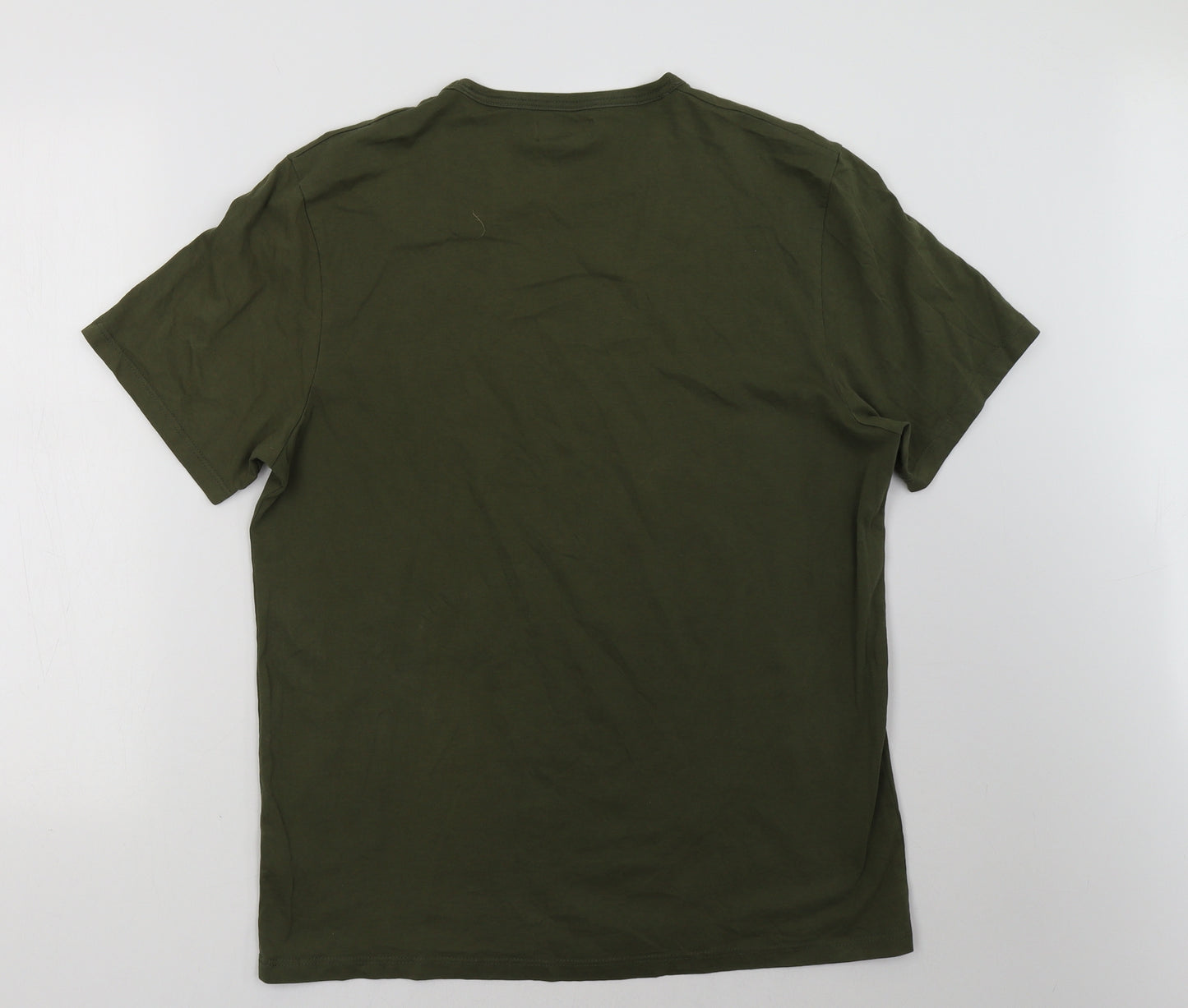 Topman Mens Green    T-Shirt Size L