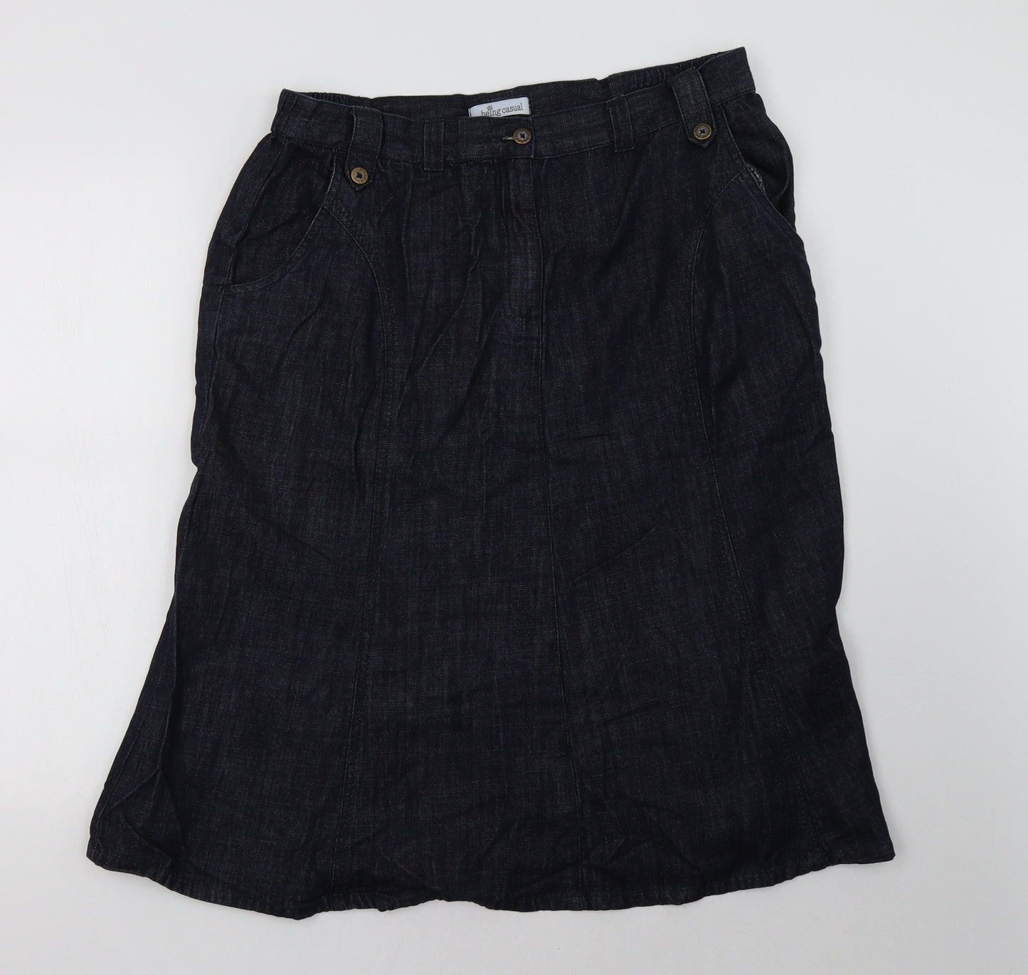 Being Casual Womens Blue   A-Line Skirt Size 18