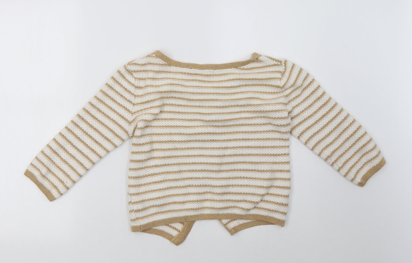 Primark Womens Brown Striped  Cardigan Jumper Size 8