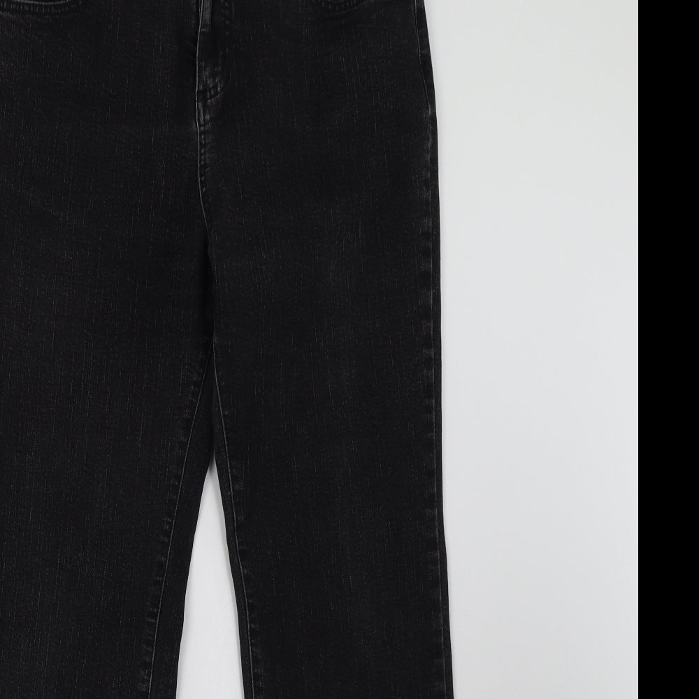 Marks and Spencer Womens Black  Denim Bootcut Jeans Size 14 L32 in