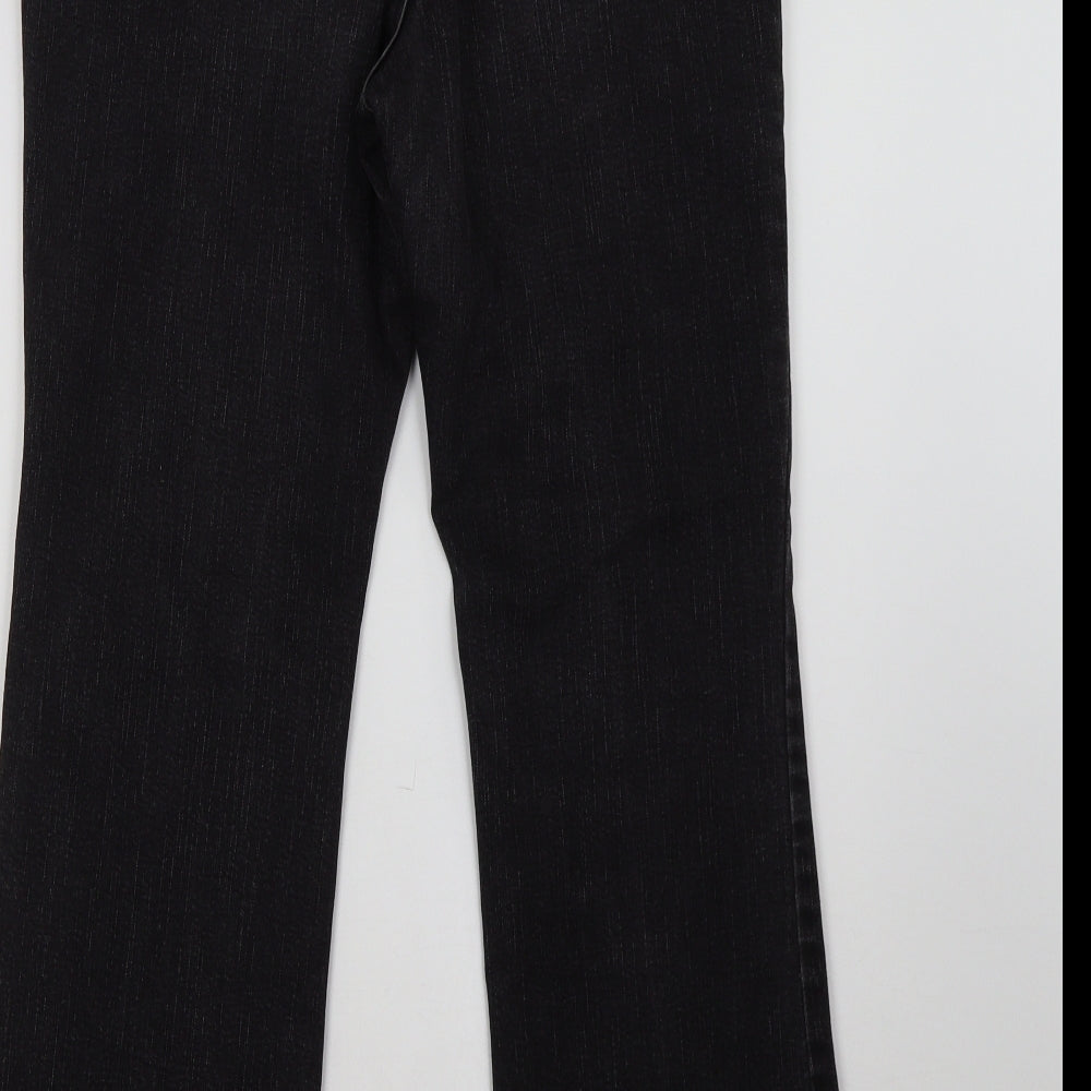 Marks and Spencer Womens Black  Denim Bootcut Jeans Size 14 L32 in