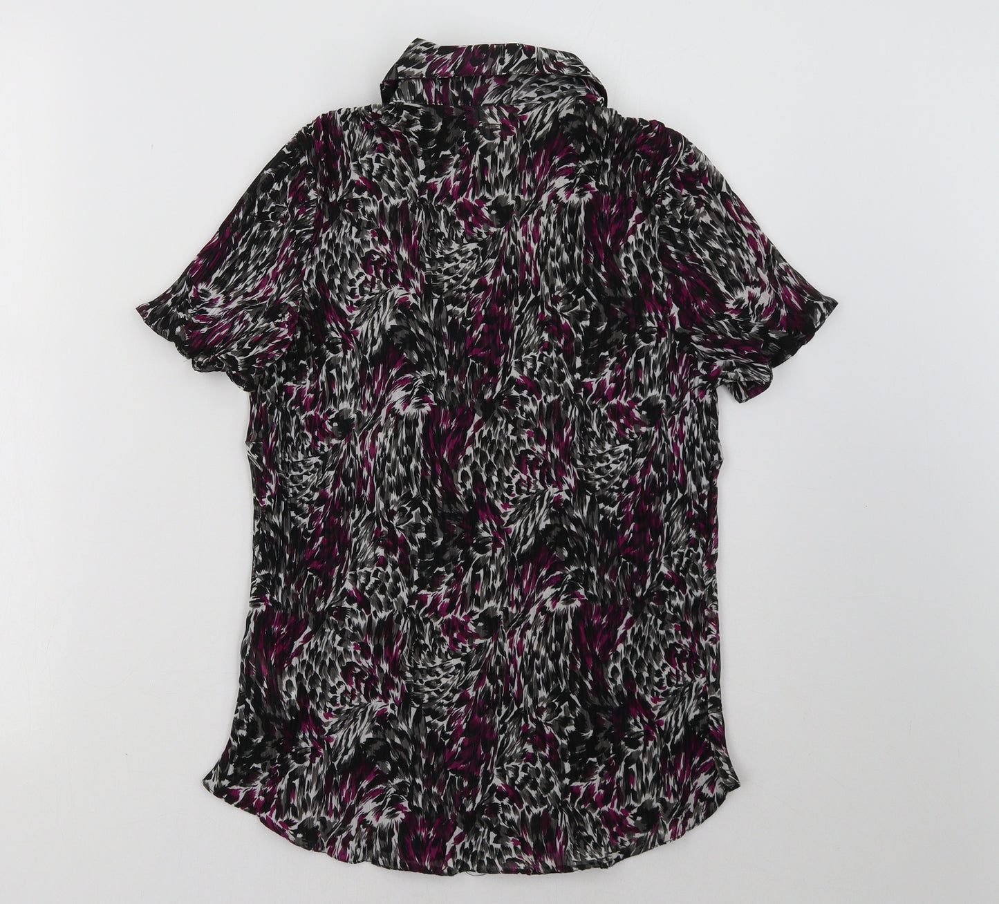 Debenhams Womens Purple Animal Print  Basic Button-Up Size 12