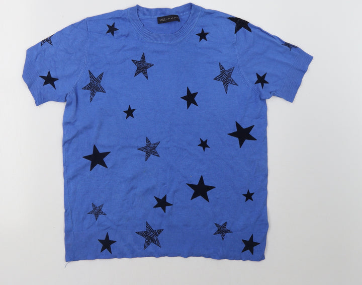 Marks and Spencer Womens Blue Polka Dot Pullover Sweatshirt Size 12
