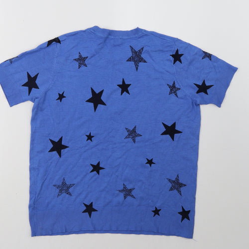 Marks and Spencer Womens Blue Polka Dot  Pullover Sweatshirt Size 12