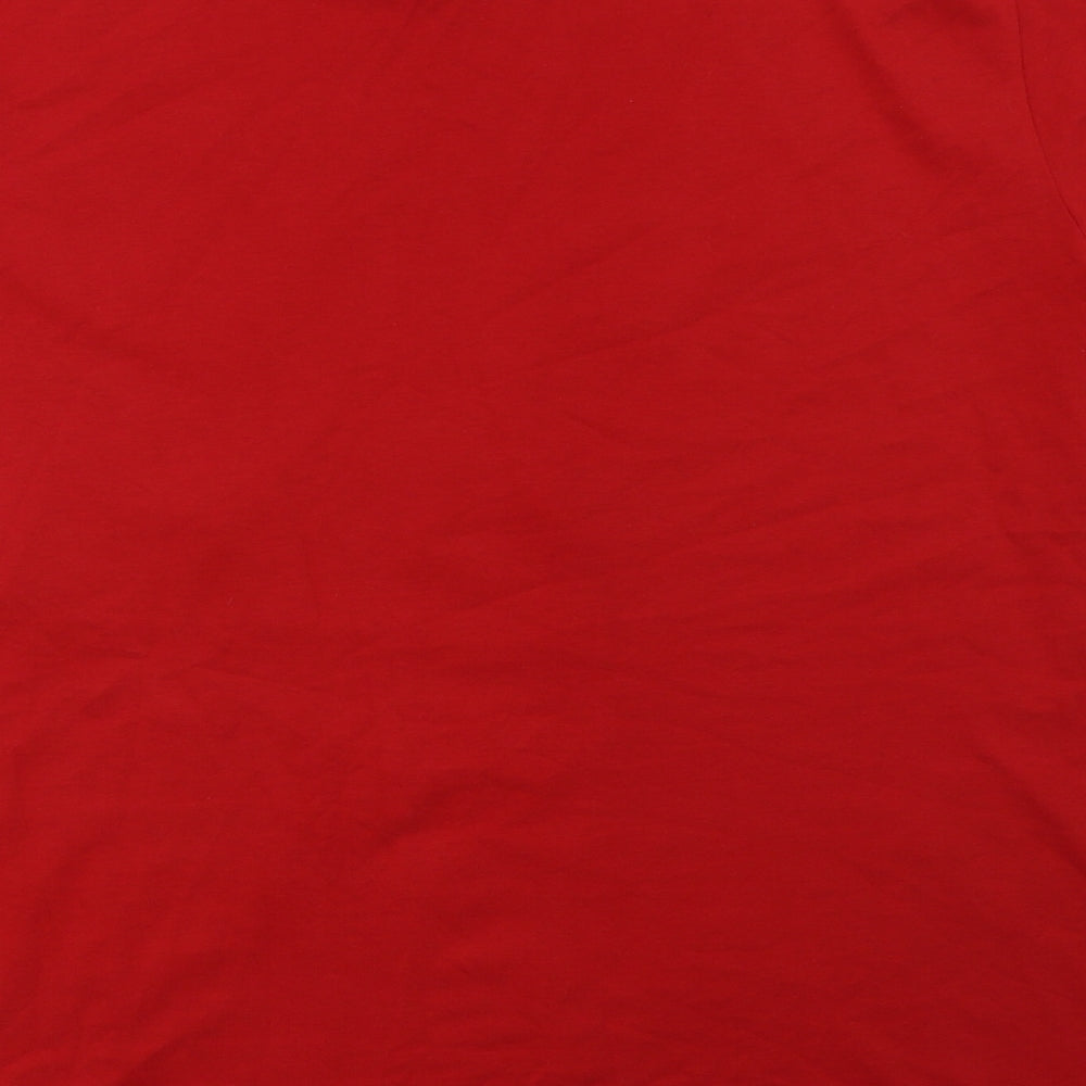 Peacocks Mens Red    T-Shirt Size L  - Christmas