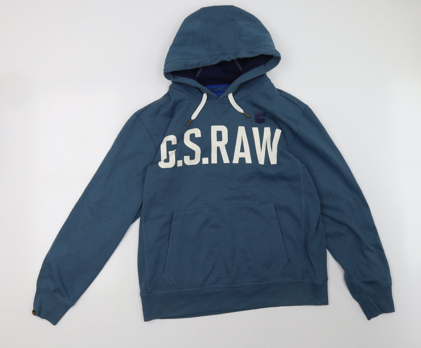 g star raw Mens Blue   Pullover Hoodie Size 2XL