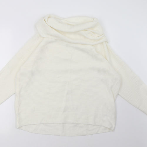 Peacocks Womens White   Pullover Sweatshirt Size S