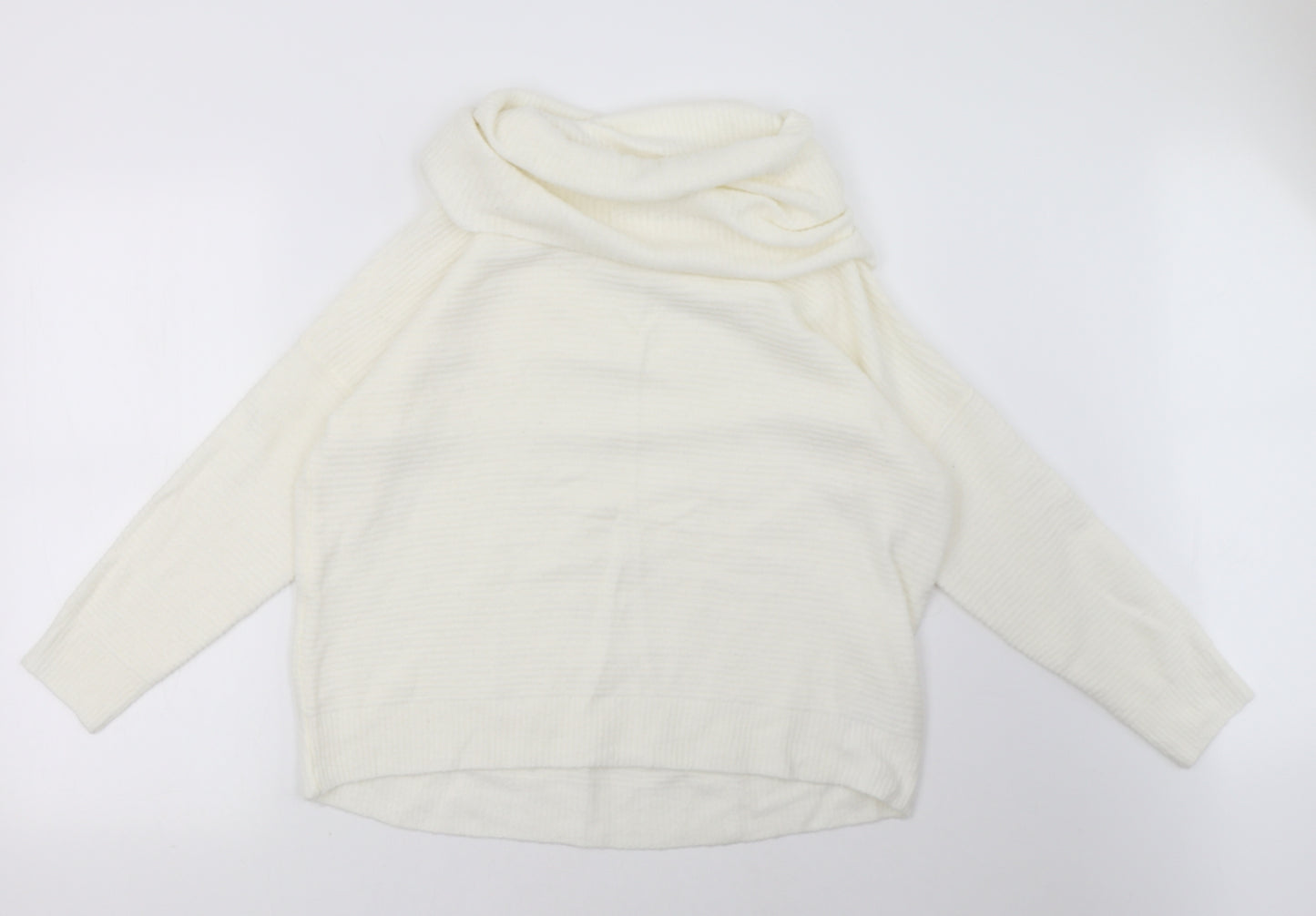 Peacocks Womens White   Pullover Sweatshirt Size S