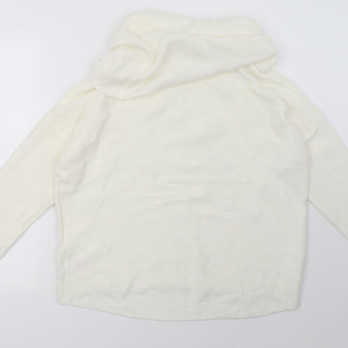 Peacocks Womens White   Pullover Sweatshirt Size S