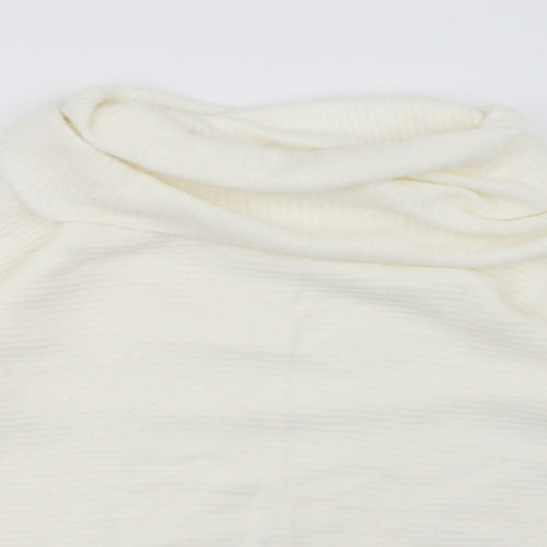 Peacocks Womens White   Pullover Sweatshirt Size S