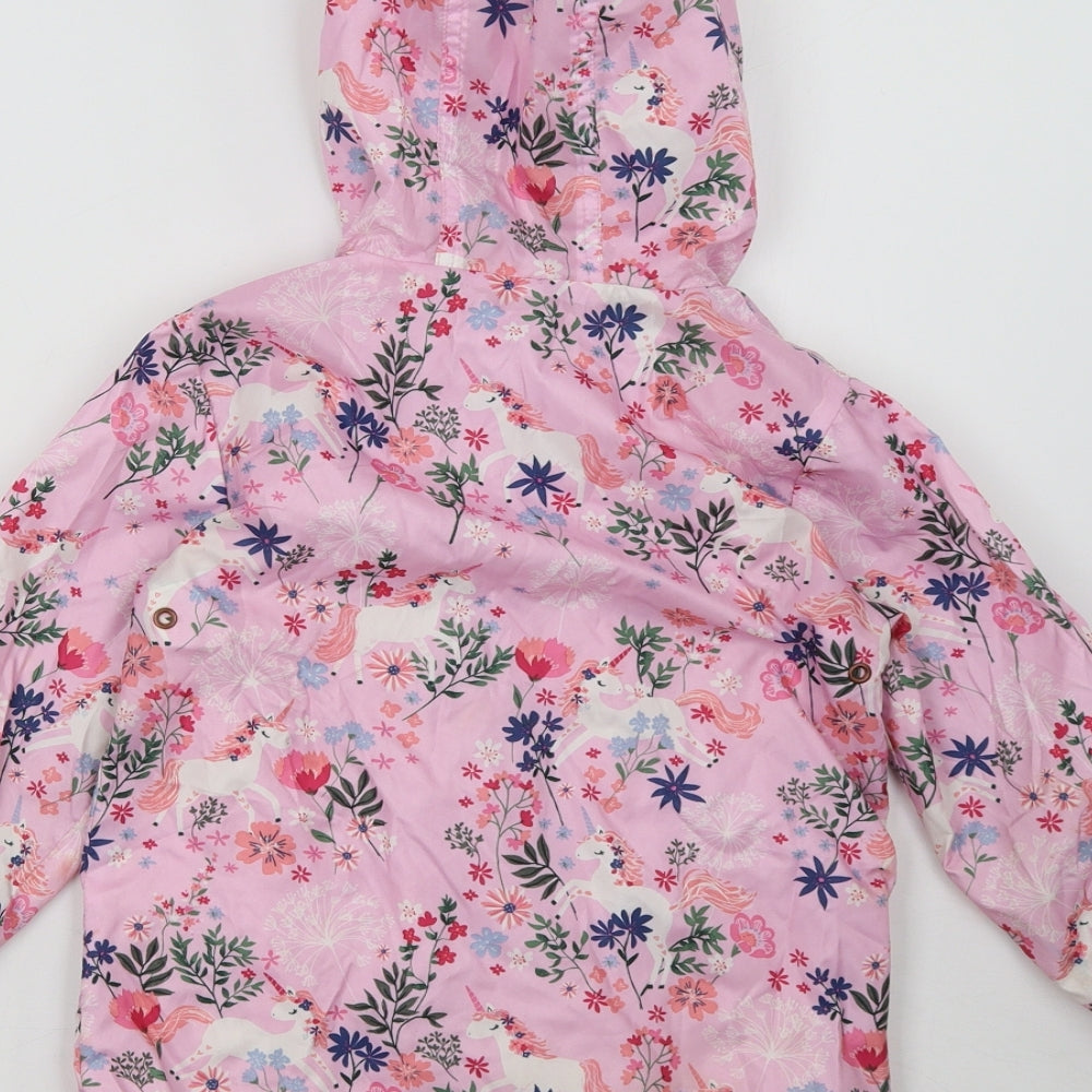 NEXT Girls Pink Polka Dot  Rain Coat Jacket Size 4 Years