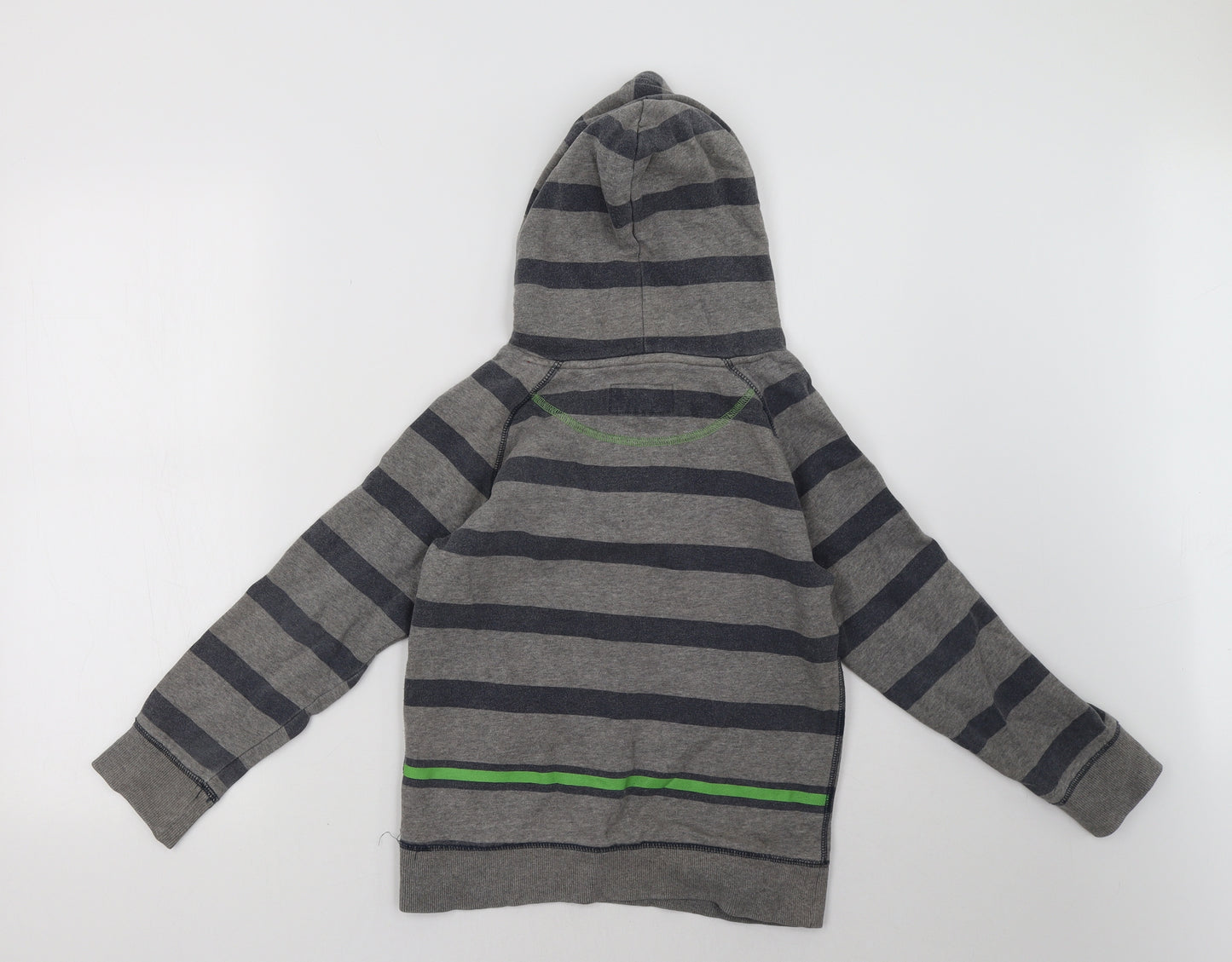 Debenhams Boys Grey Striped  Pullover Hoodie Size 9-10 Years