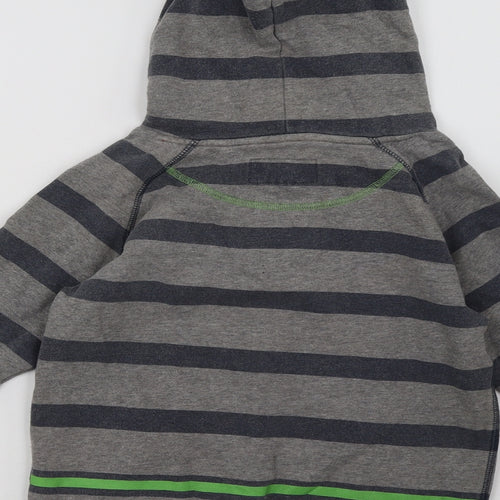 Debenhams Boys Grey Striped  Pullover Hoodie Size 9-10 Years
