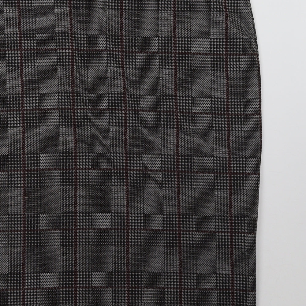 George Womens Grey Check  A-Line Skirt Size 16