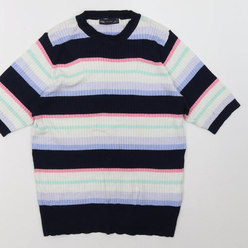 Marks and Spencer Womens Multicoloured Striped  Pullover Sweatshirt Size 12