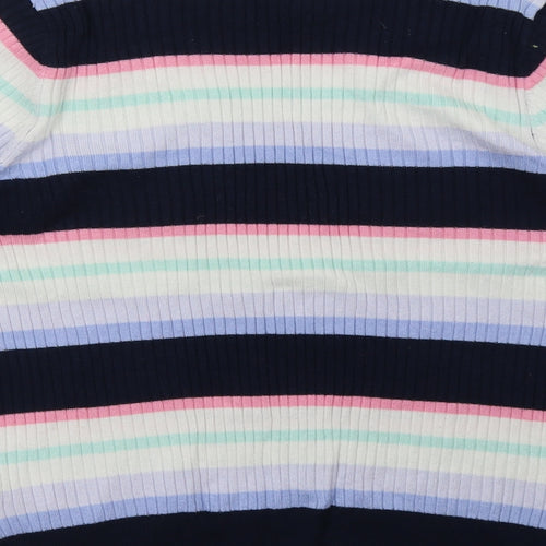 Marks and Spencer Womens Multicoloured Striped  Pullover Sweatshirt Size 12