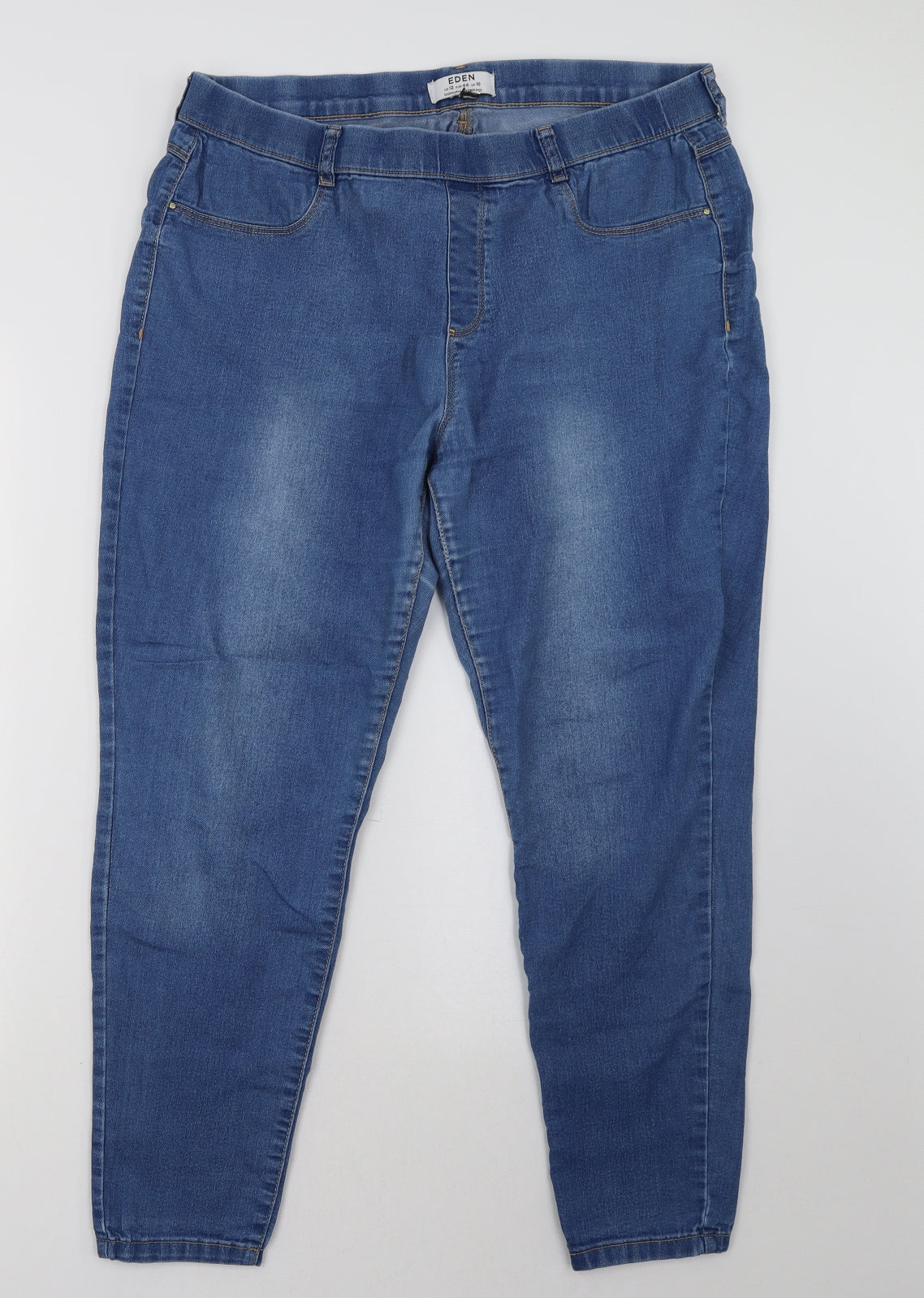 Dorothy Perkins Womens Blue  Denim Jegging Trousers Size 16 L29 in