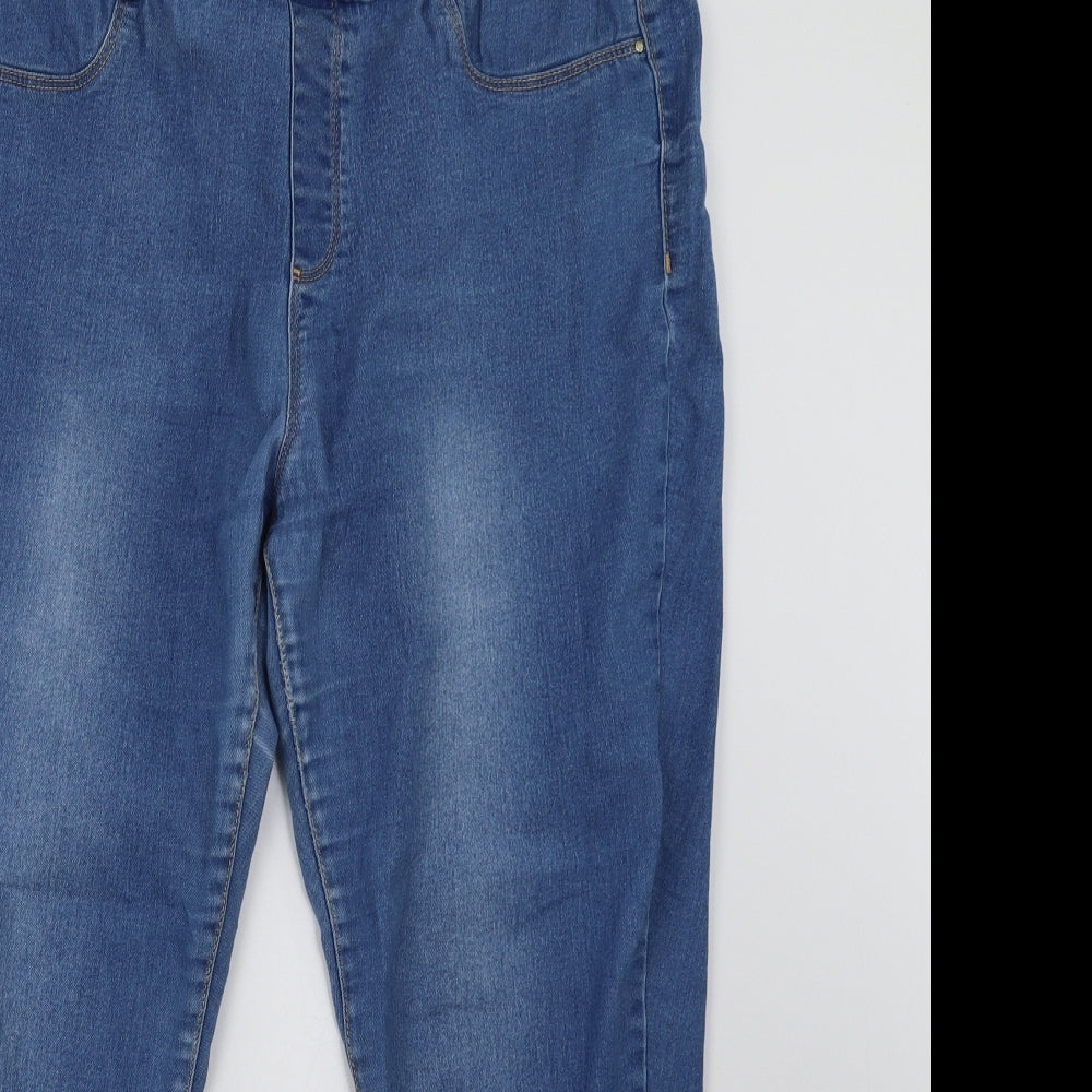 Dorothy Perkins Womens Blue  Denim Jegging Trousers Size 16 L29 in