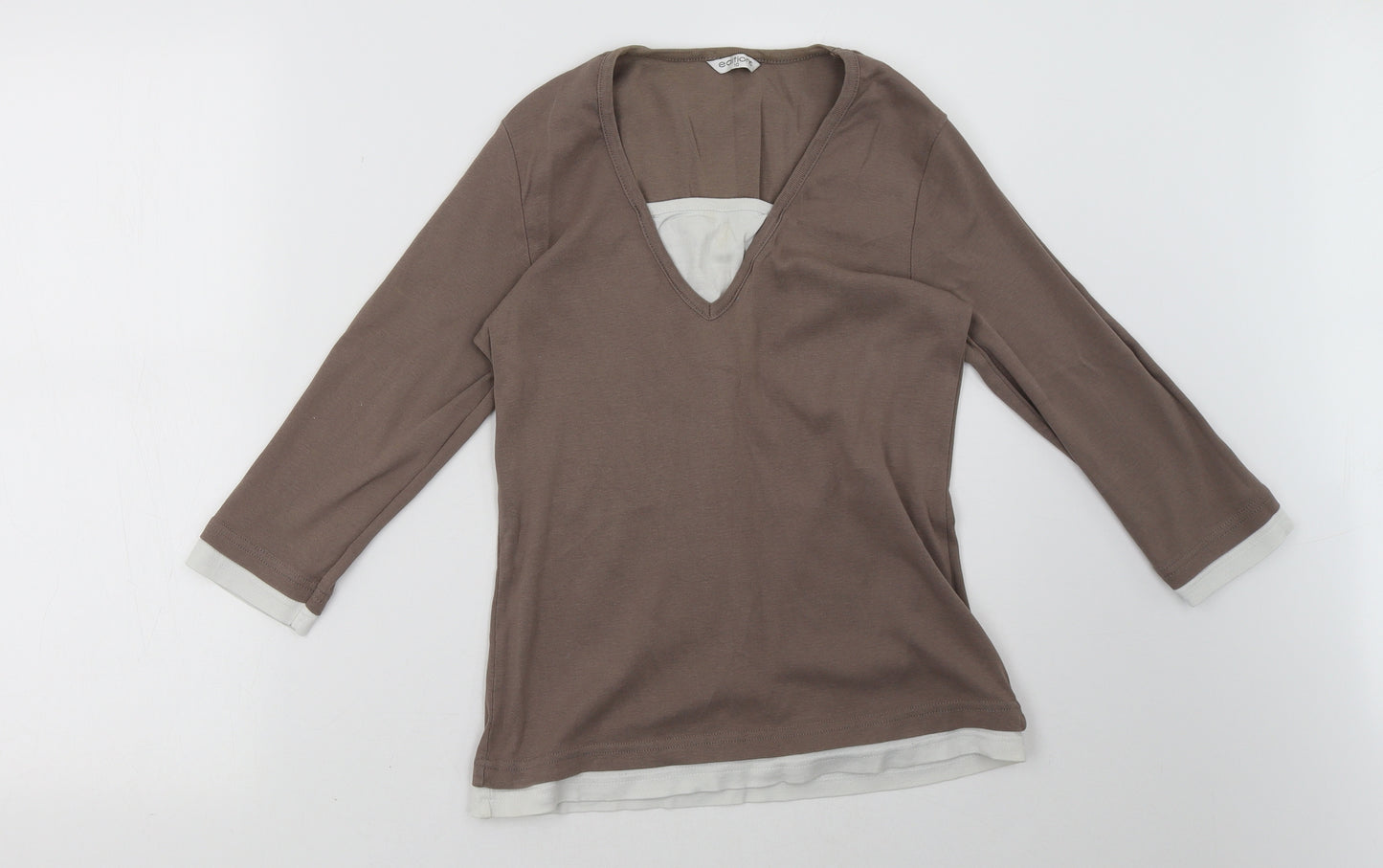 editions Womens Brown   Pullover Sweatshirt Size 10